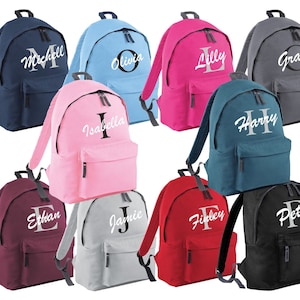 Sac à dos personnalisé avec nom et initiale, rentrée des classes, sac à dos pour ordinateur portable, sac pour ordinateur portable, sac à dos de sport, sac à dos de voyage, sac de rangement, 18 L