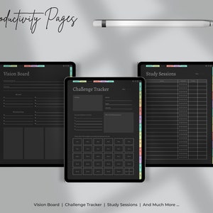 All-in-one Digital Planner 2025, Dark Mode, Digital Planner, Weekly ...