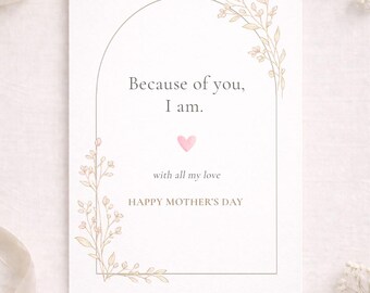 Botanical Arch Mother's Day Card for Mum, A5 Greeting Card