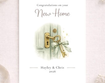 Personalised New Home Card - Congratulations On Your New Home - Happy Moving Day - New Home Card For Friends - A5