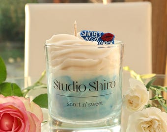 Sabrina Carpenter candle - short n sweet - short and sweet - themed candle - Sabrina Carpenter themed candle