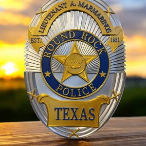Large Round Rock Police Department Badge