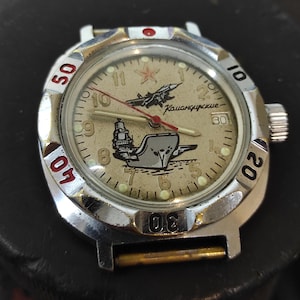 Vintage Vostok Komandirskie Aircraft Carrier Watch – Excellent Working Condition image 1