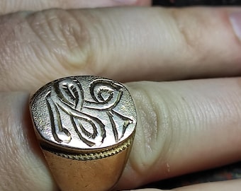 Boho Gypsy Style Ring – Vintage Gold Tone Ethnic Ring – Tribal Bohemian Jewelry – Hippie Festival Statement Ring – Unique Gift