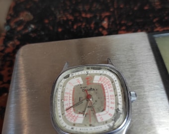 Reloj de enfermera médico soviético modelo Chaika con escala de pulso, esfera, reloj de cuarzo vintage de la URSS de 1980 para reparar.