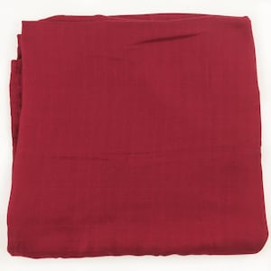 Red Single Layer Swaddle 50&quot;x50&quot; made from Bamboo, muslin, nursing cover, large size light weight blanket