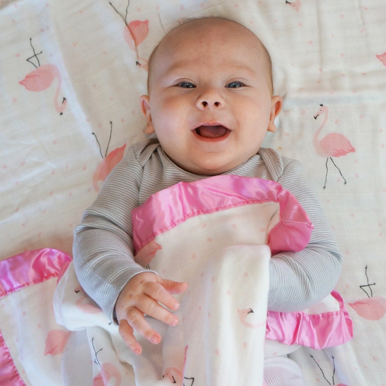 Great for swaddling made from 100/% cotton 3-Layer 23x23 made of soft muslin nursing cover Medium Snuggle Blankie travel blanket!