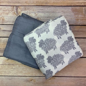 Sheep & Gray, 2pk of BAMBOO Muslin Swaddles 50&quot;x50&quot; made from Bamboo, muslin, nursing cover, large, light weight blanket