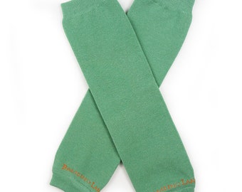 Organic Baby Leg Warmers Sage Green Solid color - fits babies age 3 months and up