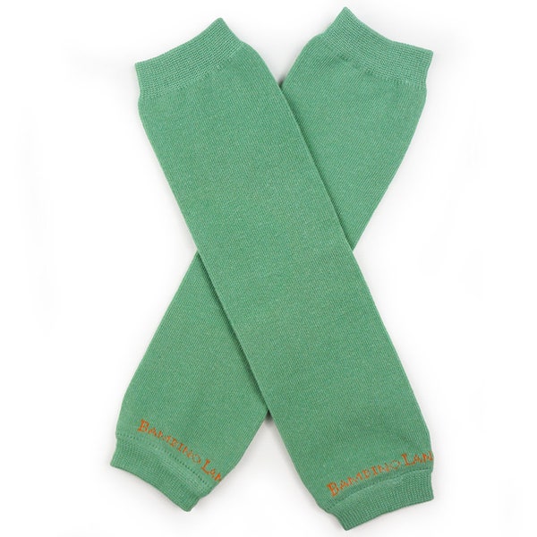 Organic Baby Leg Warmers Sage Green Solid color - fits babies age 3 months and up