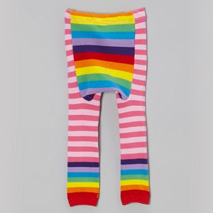 Pink Rainbows - Baby Leggings, Gender Neutral Pants, fits easily over cloth diapers