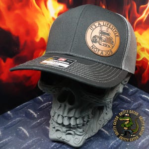 It&#39;s a Lifestyle Not a Job Trucker Patch Hat, Richardson 112 Snapback Trucker Hat, Gifts for Blue Collar Workers, Semi Driver Hats and Gifts