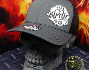 Talk Birdie to Me Patch Hat, Richardson 112 Snapback Trucker Hat, Golfing Hat, Father's Day Gifts for Golfers, Funny Golf Gift, Dad Joke Hat