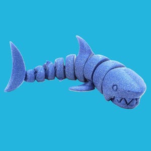 3D Printable Flexi Shark Toy Digital Download 3D Printer File, Flexi Shark File, Instant Download, STL compressed into zip file
