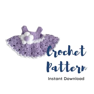 Labubu Clothes Crochet Pattern Little Flower Dress, Labubu Accessory Clothes Crochet, PDF Crochet Pattern