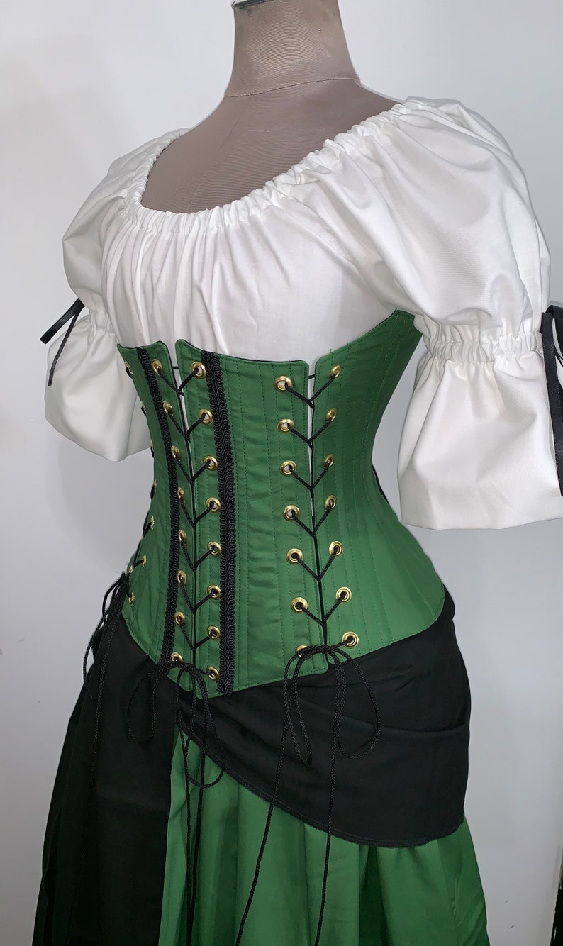 CUSTOM COLOR Buccaneer Wench Pirate Style Under Bust Corset | Etsy