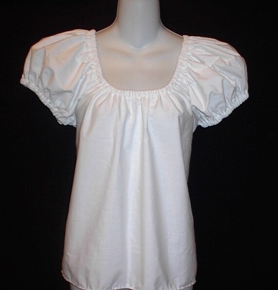 Any Color Short Sleeve Peasant Chemise Top Blouse - Etsy