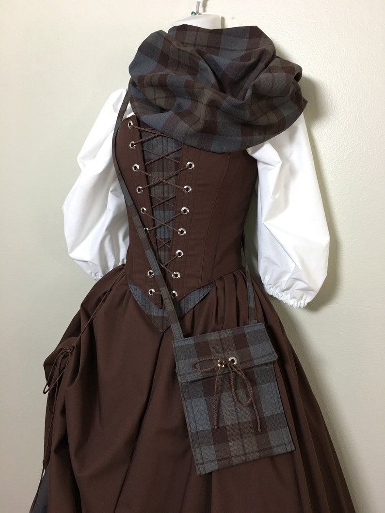 OUTLANDER LASS w/ Purse Pouch Clan Tartan Plaid Front Panel Etsy