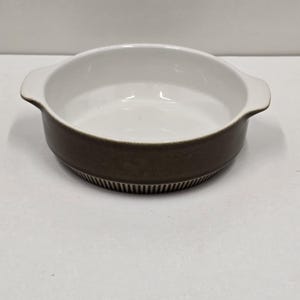 Vintage Poole Pottery Choisya Green 2 Handled Soup Bowl 6 1/2 inches
