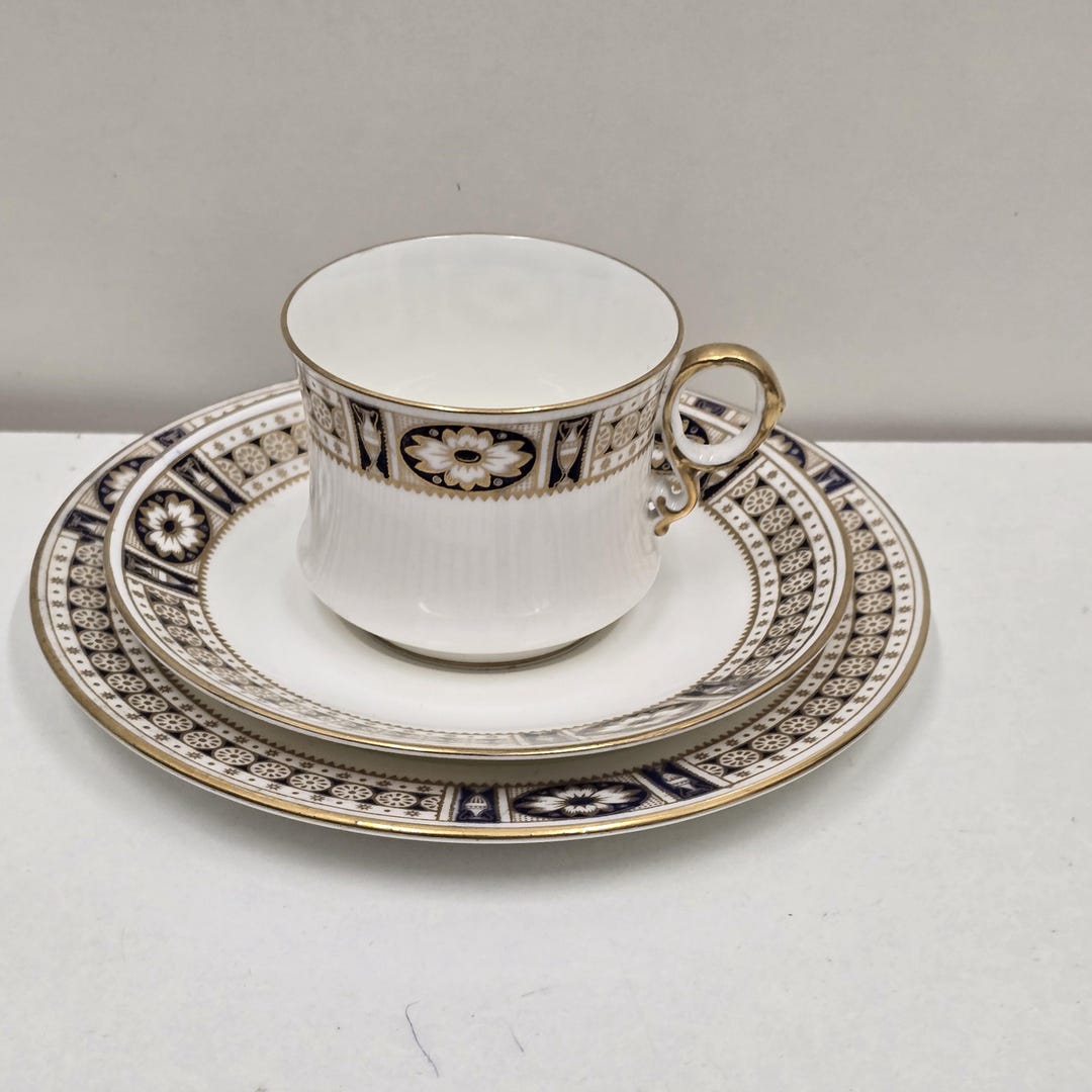 Vintage Art Deco Trio Tea Set: Cauldron China Blue Gilt Urns 1920s - Etsy