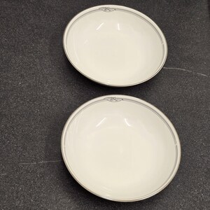 Ciotole da zuppa Royal Doulton vintage: modello Platinum Concord, set da 2