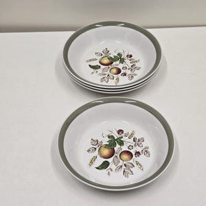Vintage Alfred Meakin China Hereford Pattern Set of 4 Soup Bowls 7 1/4 inches