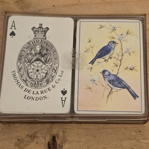 Vintage Playing Cards Thomas De La Rue Double Pack Birds