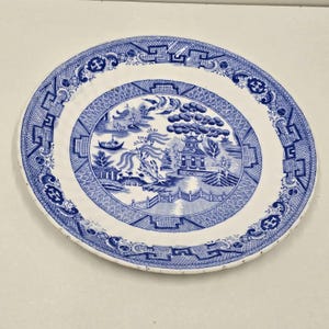 Vintage Light Blue Willow Muster Essteller 24 cm