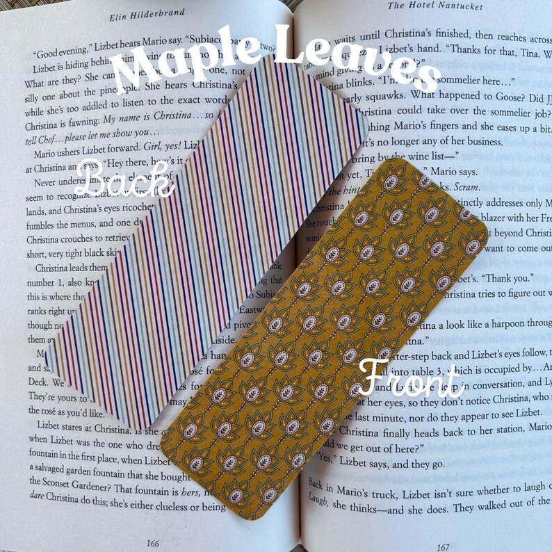 Fall Leaves Laminated Bookmark: Elegant Book Lover Gift - Etsy