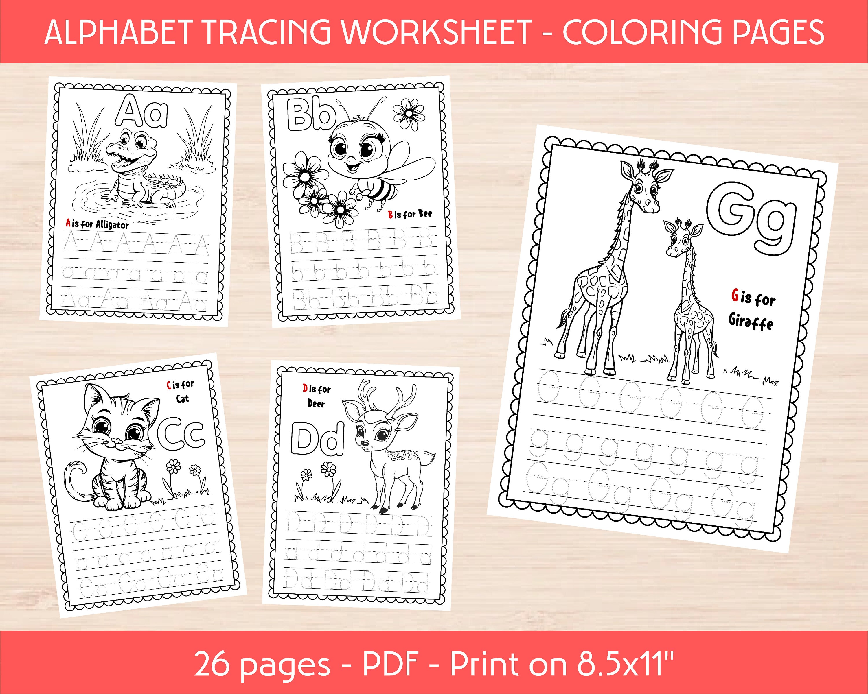 Coloring Pages Alphabet - Etsy