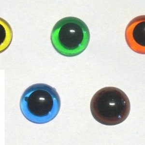 5 pairs 6 mm safety eyes transparent colours image 1