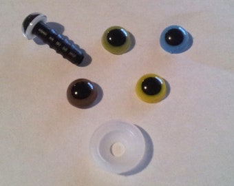 10 pairs 6 mm safety eyes solid colours