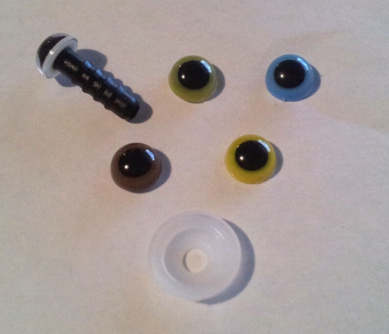 10 pairs 6 mm safety eyes solid colours image 1