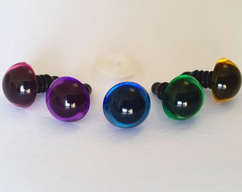 5 pairs 12 mm safety eyes transparent colours