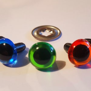 10 pairs 9 mm safety eyes transparent colours image 1