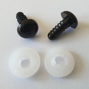 Occhi di sicurezza neri da 10,5 mm