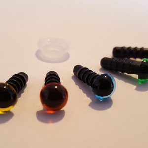 5 pairs 6 mm safety eyes transparent colours image 3