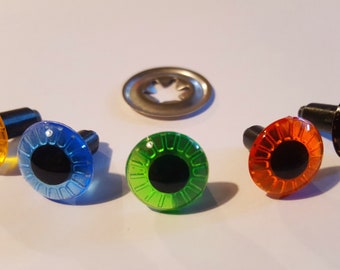 10 paire 9 mm yeux de hiboux coloré