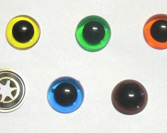 5 pairs 12 mm safety eyes transparent colours