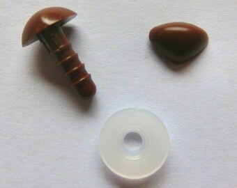 Triângulo nasal marrom de 12 mm