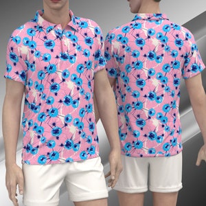 Blue Atom Short Sleeve Golf Shirt