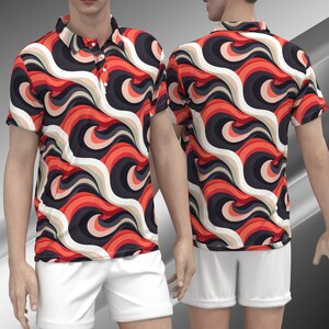 Geo Wave Short Sleeve Golf Shirt