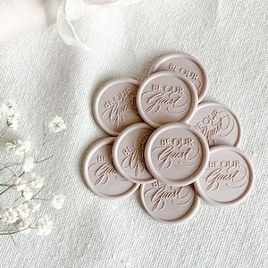 50 Stück personalisierte Wachssiegel selbstklebend kundenspezifisches Design Hochzeitsgeschenk Partyzubehör Babyparty-Markenlogo Initialen individuelles Geschenk