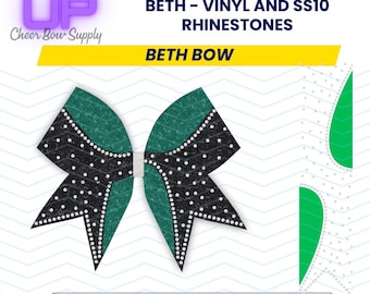 Level Up Vinyl and ss10 Rhinestones Cut Files Beth Bow - 3" Cheer Bow Template Download