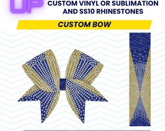 Custom Vinyl & Rhinestone Cheer Bow File Template - Instant File Download