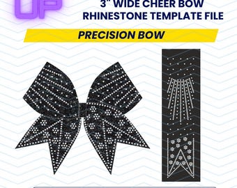 Precision Rhinestone Cheer Bow Template SVG | Competition Cheer Bow Design | SS10 Rhinestone Pattern | Digital Download