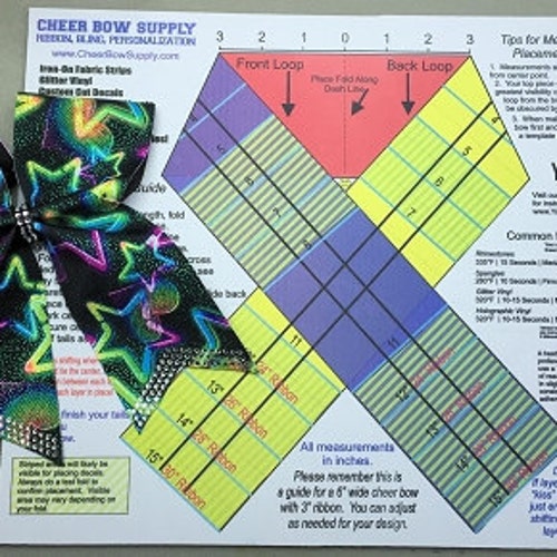 Cheer Bow Template Mat and Graphic Placement Guide - Etsy