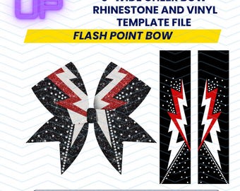 Flash Point Cheer Bow Rhinestone SVG | 174 SS10 Stones | Digital Download for Vinyl or Sublimation
