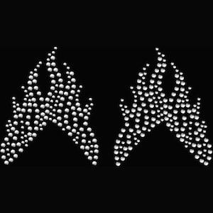 3" Flame Tails Bow Strip Rhinestone Template INSTANT FILE DOWNLOAD