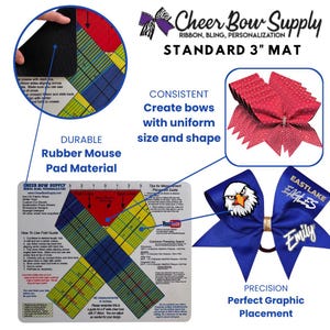 Cheer Bow Template Mat And Graphic Placement Guide
